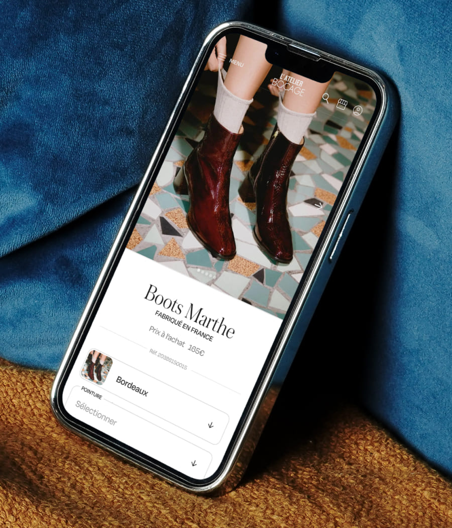 Arthur Barat — Atelier Bocage - Refonte E-commerce : Redesign de la page produit Mobile