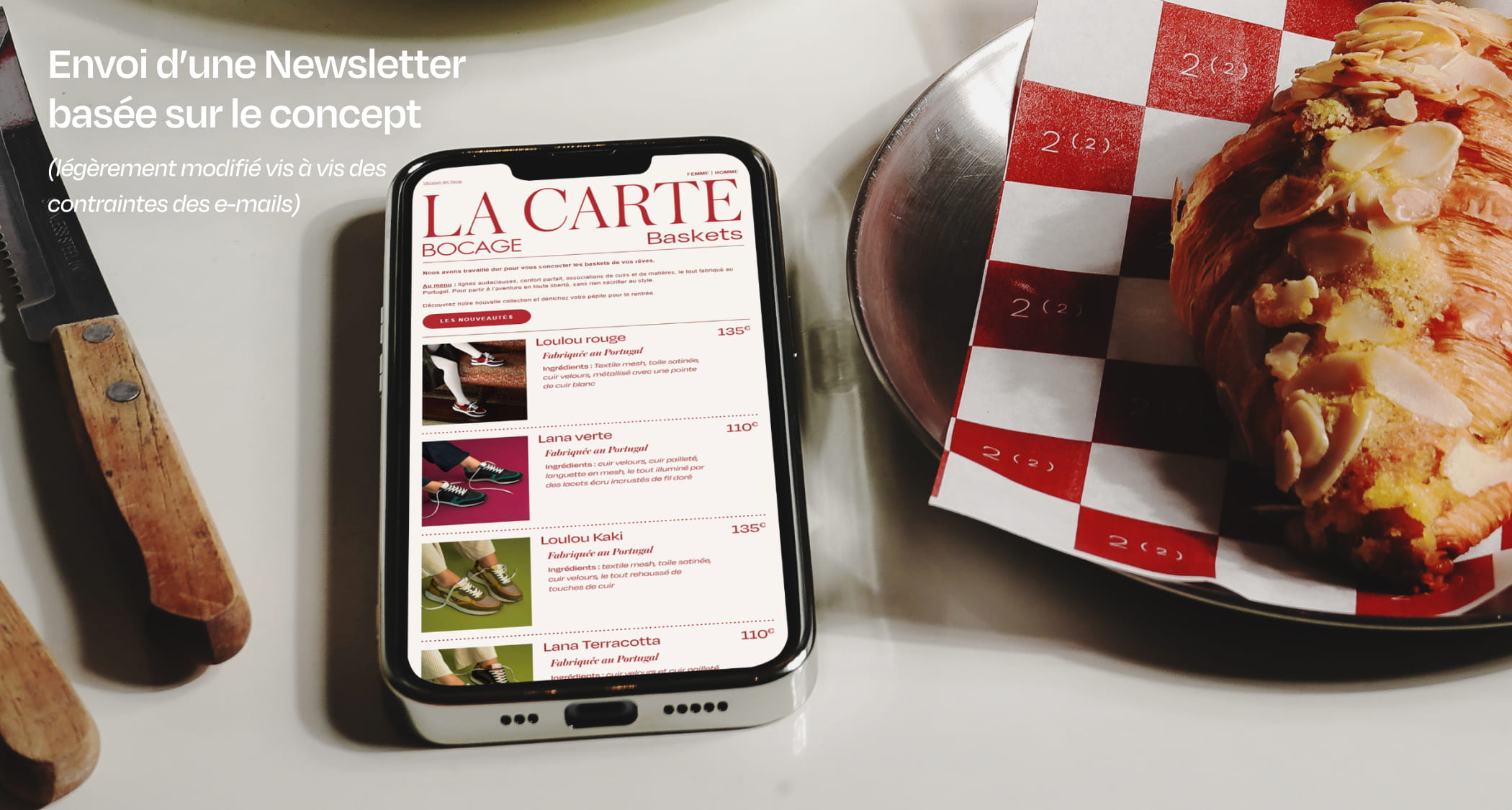 Arthur Barat — Bocage - Direction Artistique et UX/UI : Déclinaison du concept la carte Bocage en newsletter