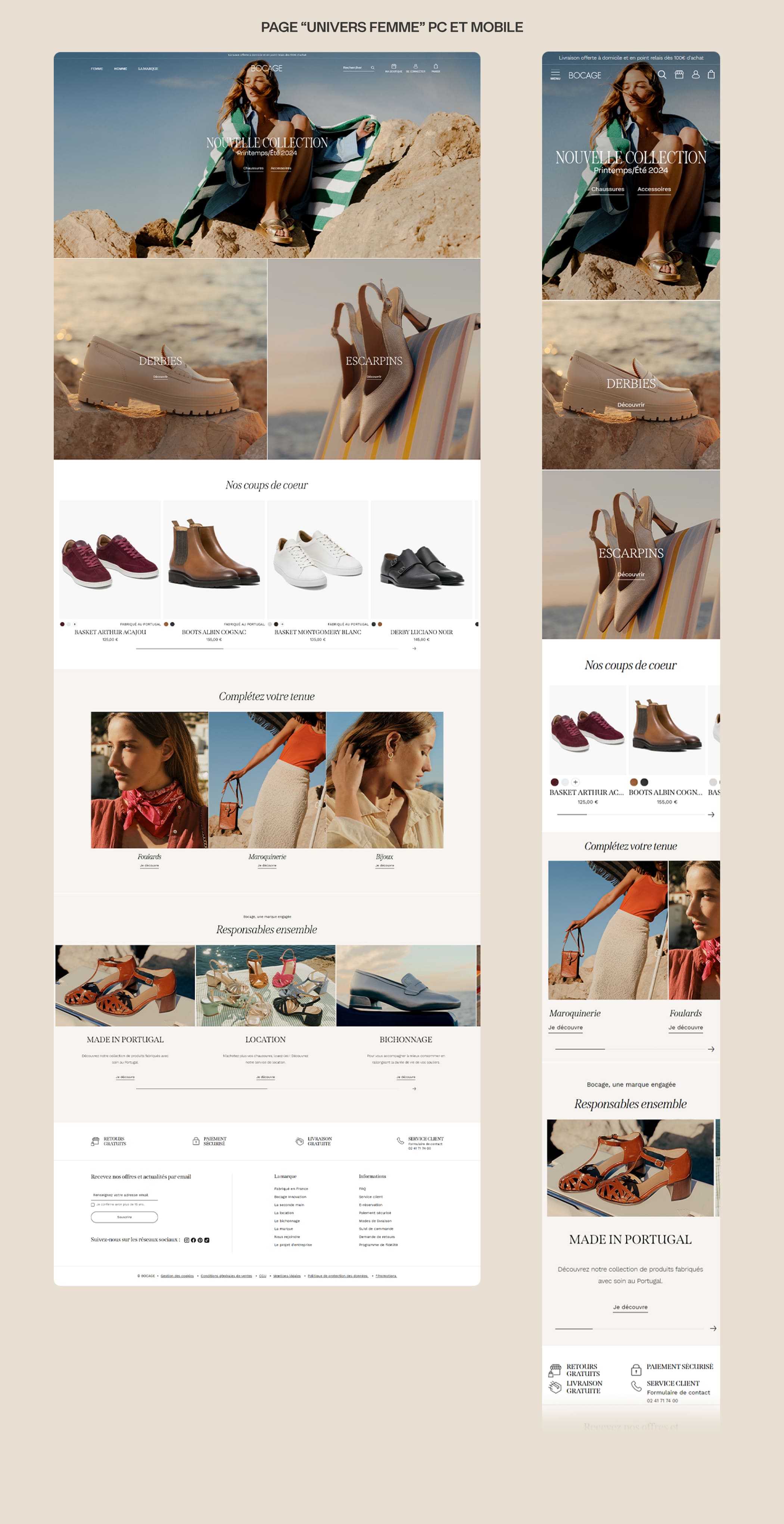 Arthur Barat — Bocage - Direction Artistique et UX/UI : Refonte UX/UI Page Univers Bocage Responsive