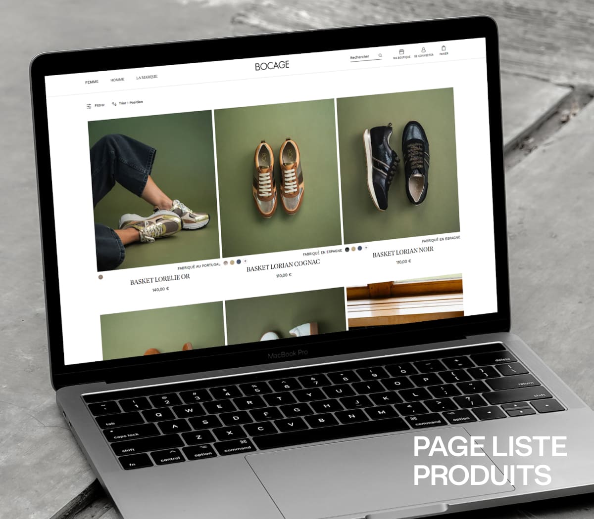 Arthur Barat — Bocage - Direction Artistique et UX/UI : Refonte UX/UI Page Liste de produit Bocage Responsive PC