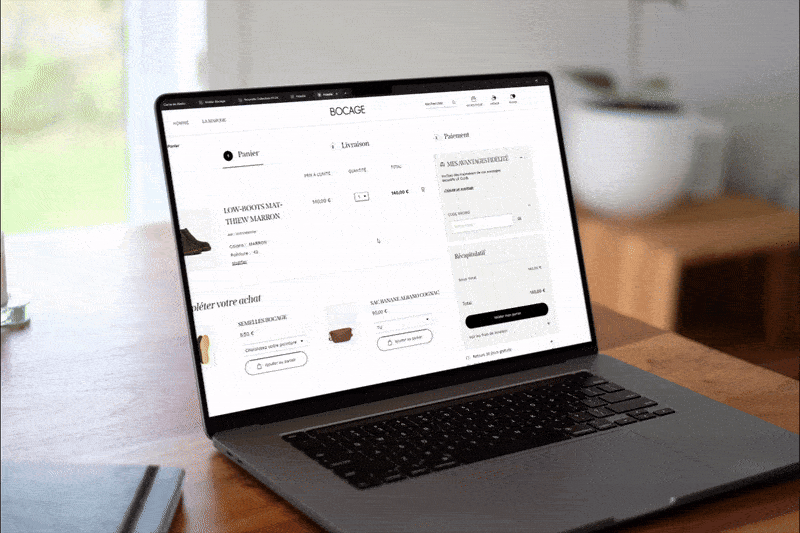 Arthur Barat — Bocage - Direction Artistique et UX/UI : Prototype UX/UI Figma Interactif fidélité Bocage