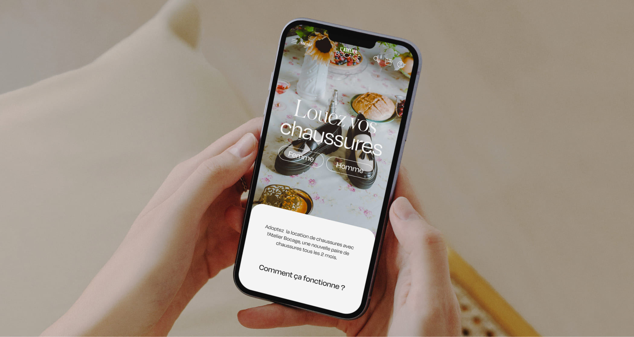 Arthur Barat — Bocage - Direction Artistique et UX/UI : Refonte E-commerce UX/UI de l'atelier Bocage