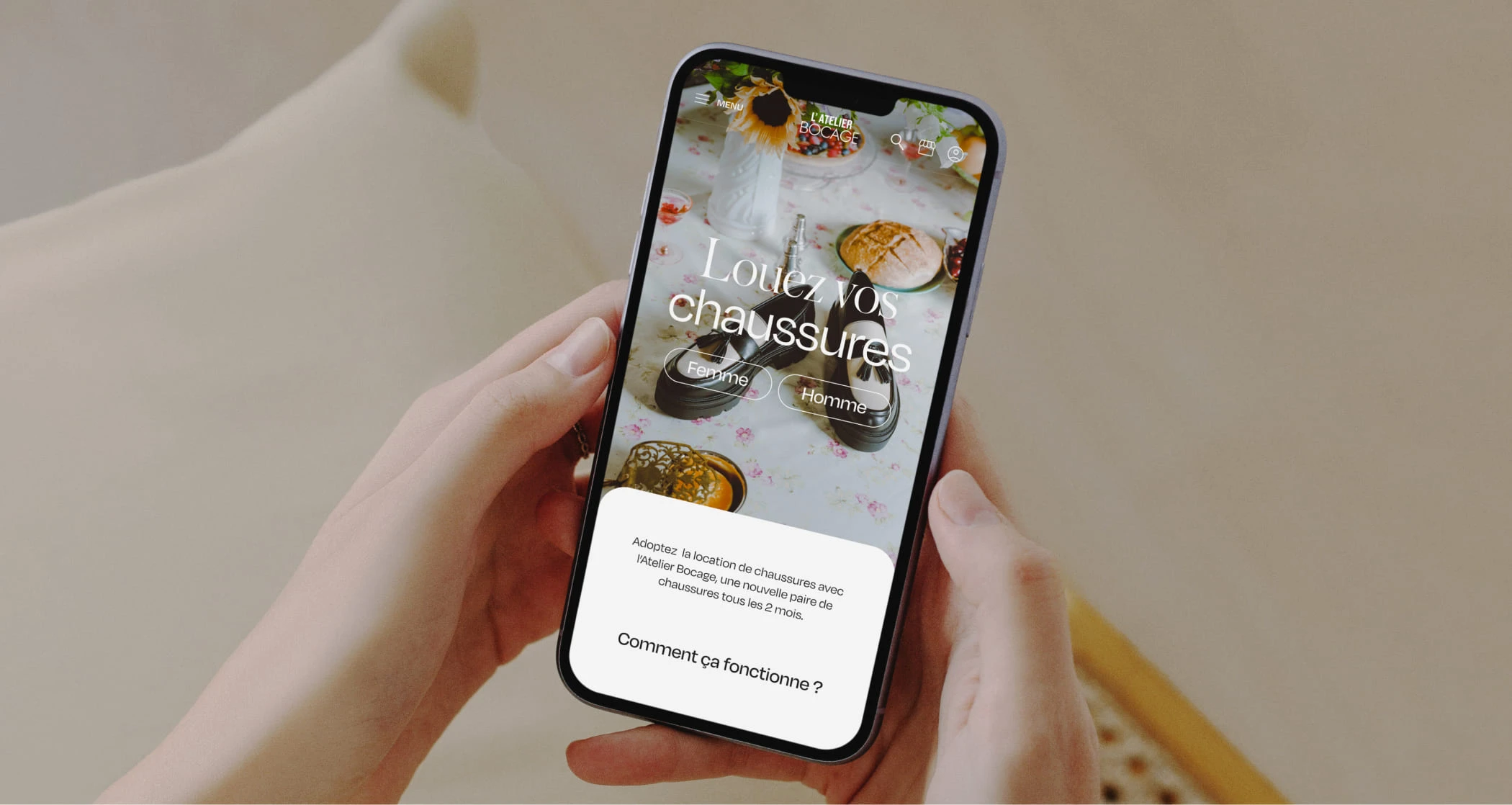 Arthur Barat — Bocage - Direction Artistique et UX/UI : Refonte E-commerce UX/UI de l'atelier Bocage