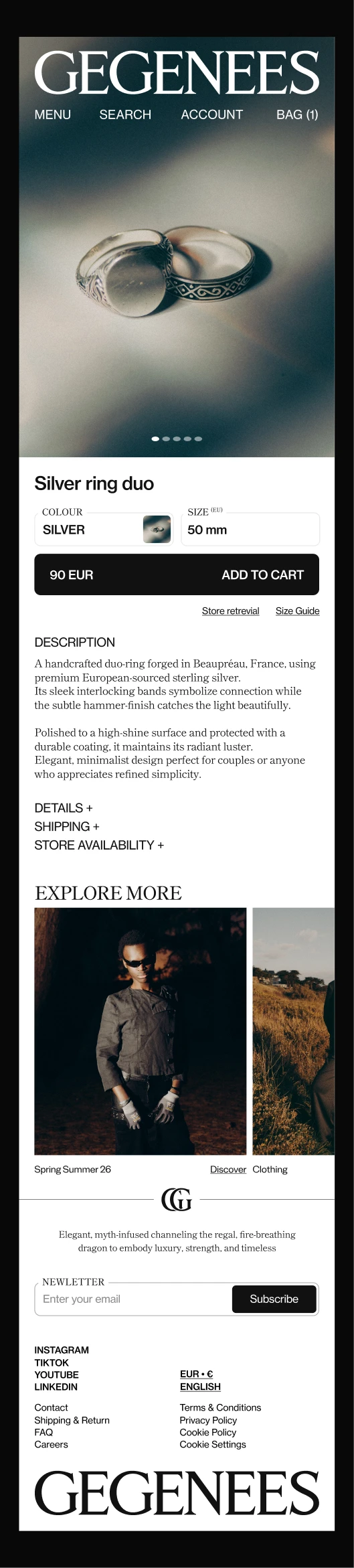Arthur Barat — GEGENEES Concept - Work in Progress v0.9  : Homepage PC et MB