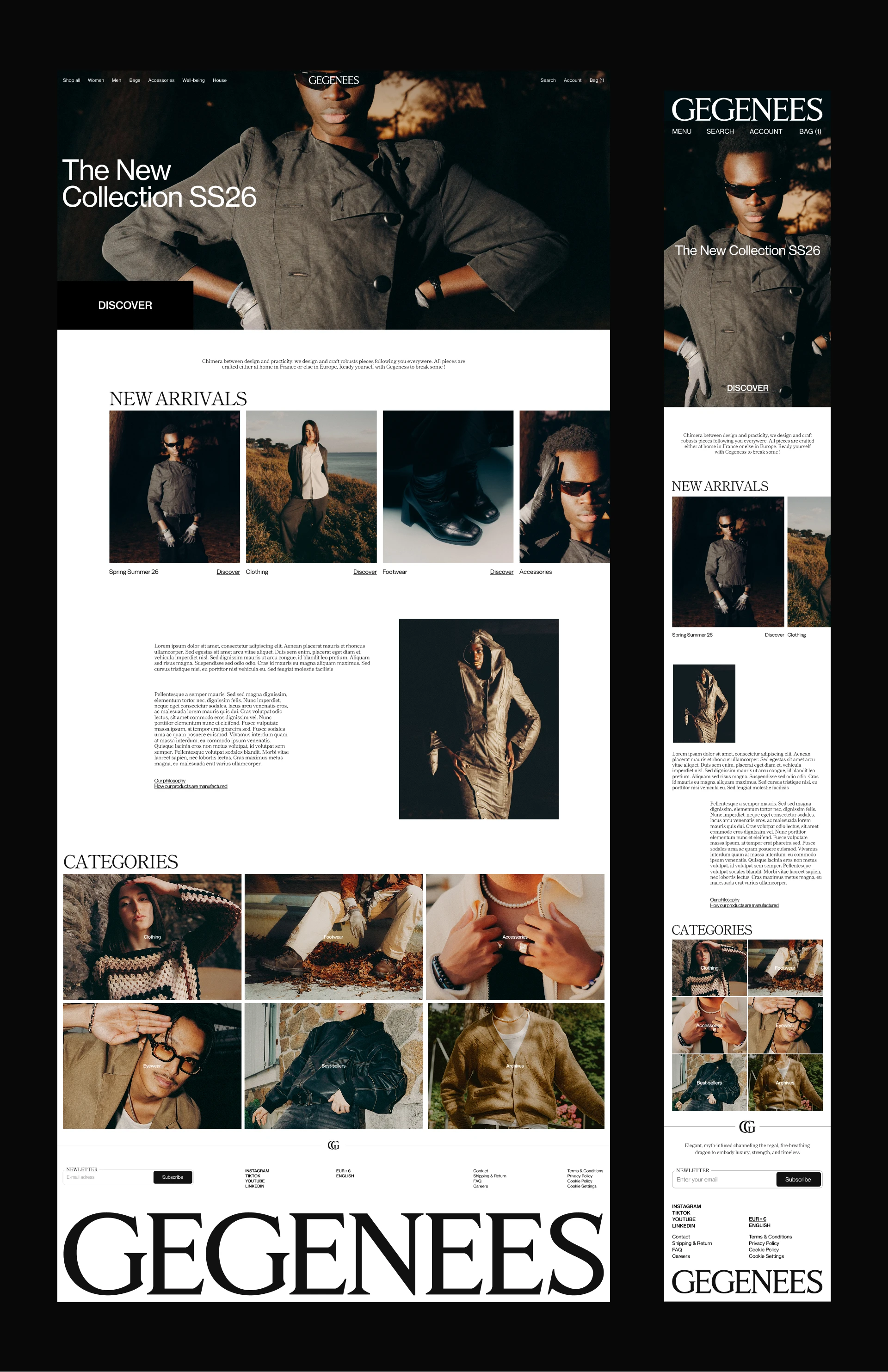 Arthur Barat — GEGENEES Concept - Work in Progress v0.9  : Homepage PC et MB