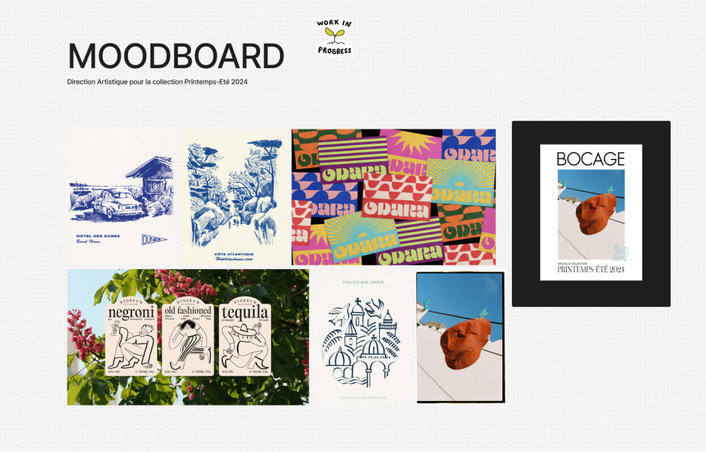 Bocage - Direction Artistique et UX/UI : moodboard et réflexion sur le concept