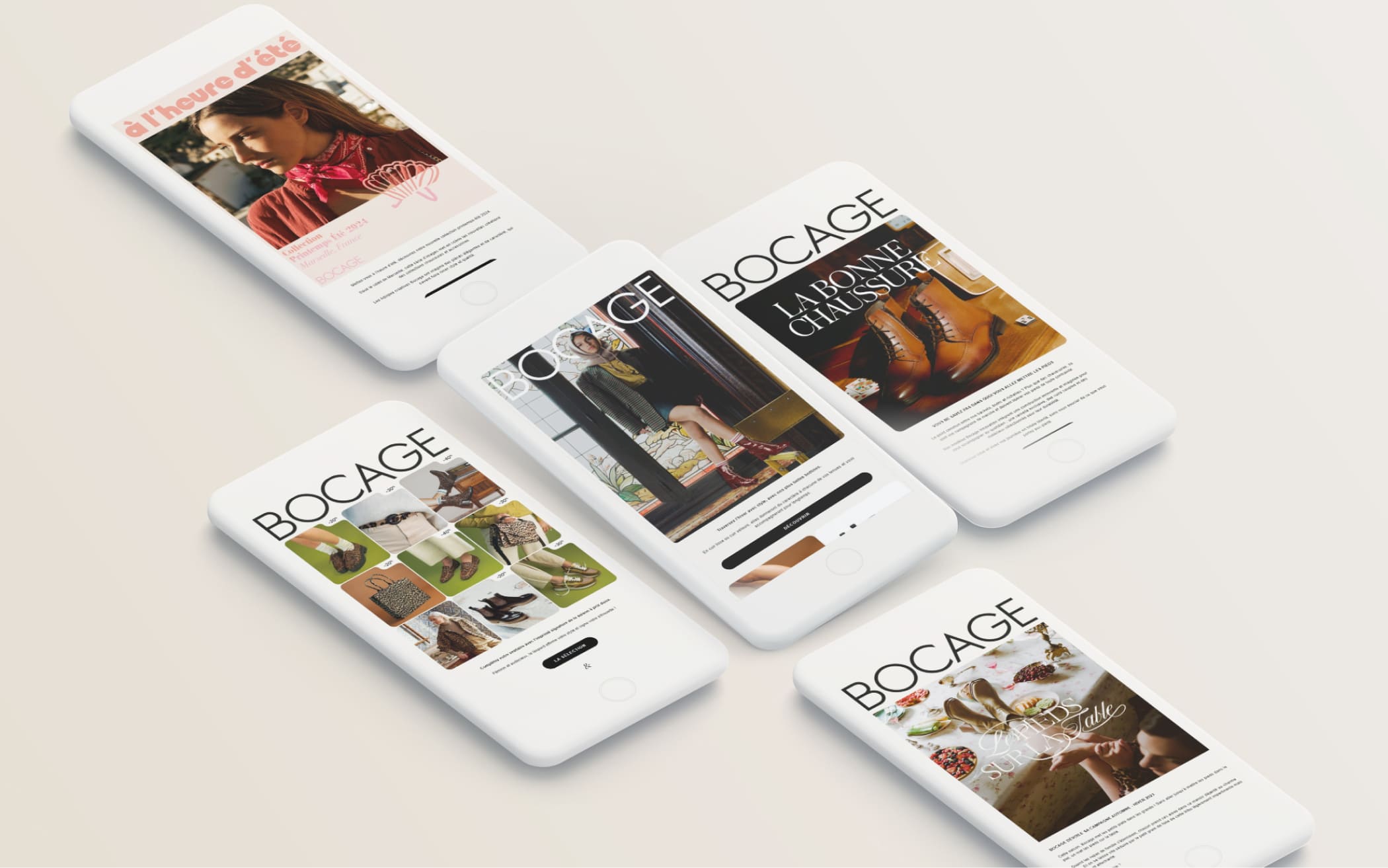 Bocage - Direction Artistique et UX/UI : Design de Newsletter Bocage